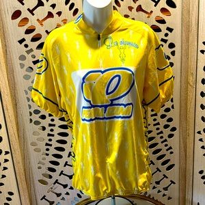 Pearl Izumi Yellow Le Champion bike jersey sz XL